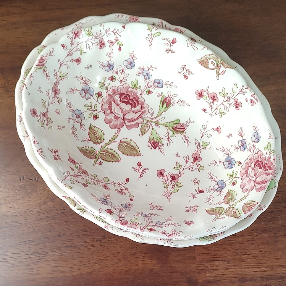 Rose Chance Johnson Bros England Stacking Bowls Set Three